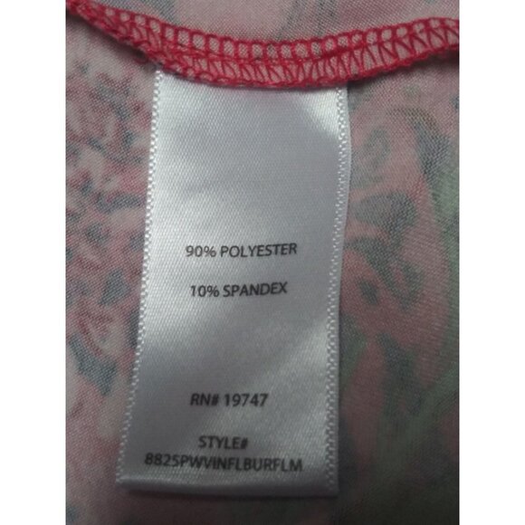 Pioneer Woman Lot of 2 Floral tops Sz M 3/4 Sleeve red and cream soft relaxed EC - Picture 7 of 10